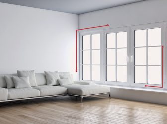 Modern entrance to the big white house