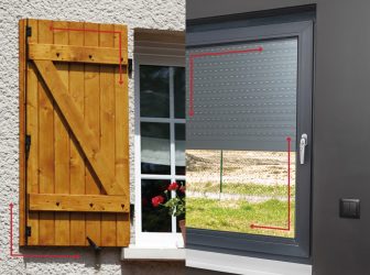 Modern entrance to the big white house